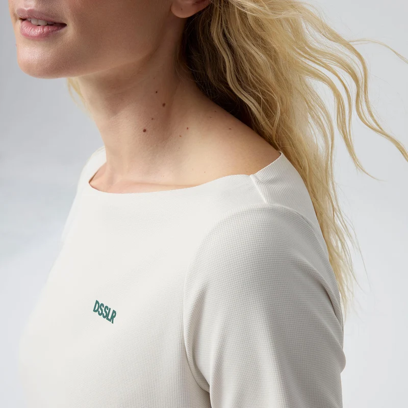 Top Layer T-Shirt Damen-Creme