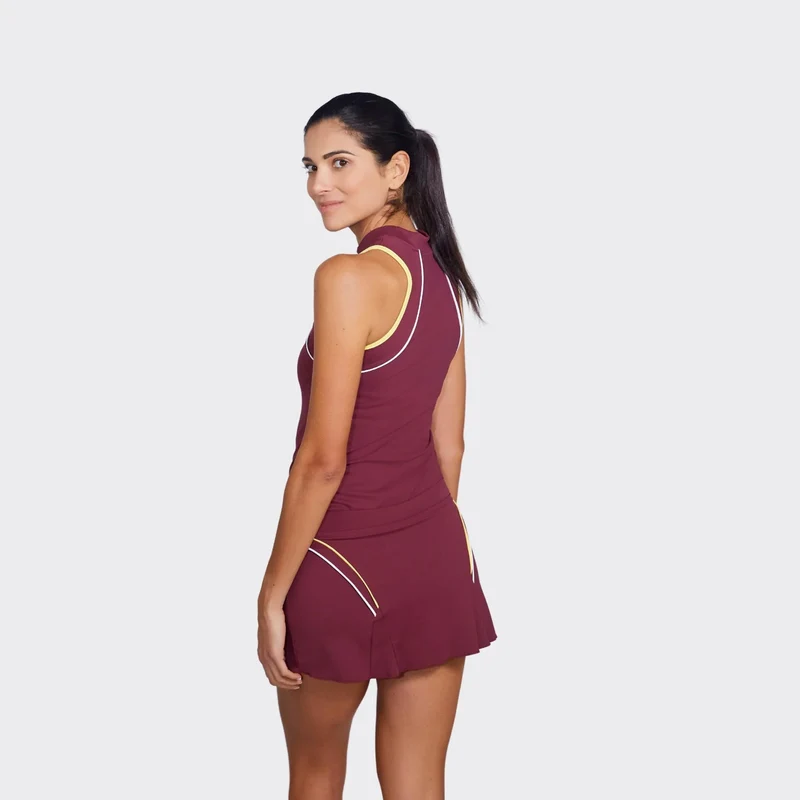 Gaia Tank-Top Damen-dunkelrot