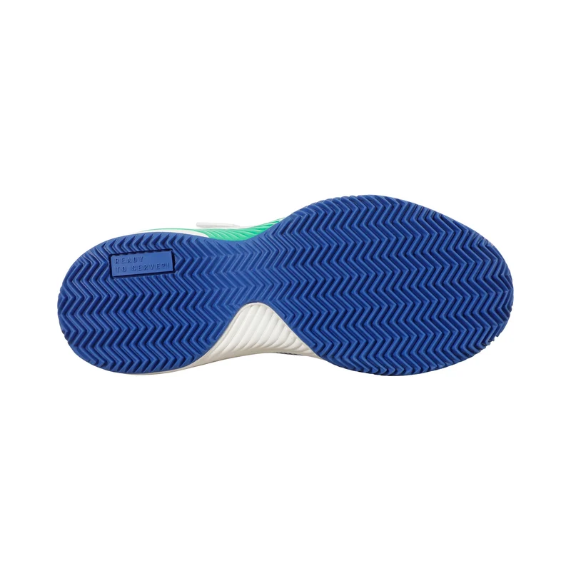 Match Velcro Clay Sandplatzschuh Kinder-weiß, blau