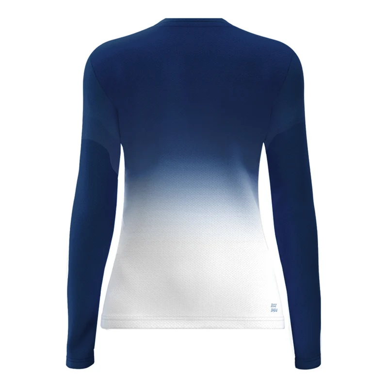 Crew Gradiant Longsleeve Damen-Dunkelblau,Weiß