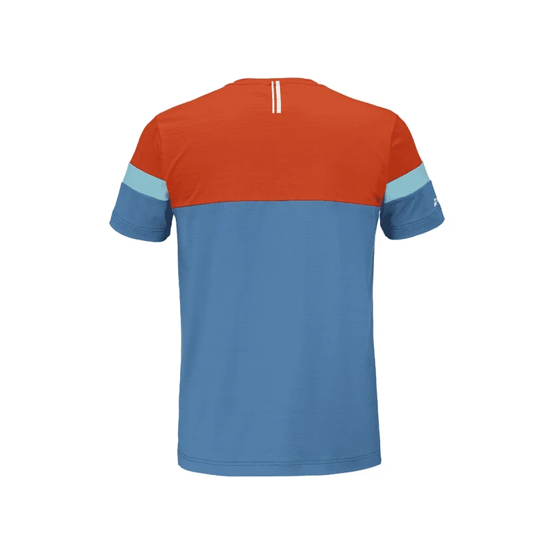 Babolat Crew Neck Tee Blau/Orange