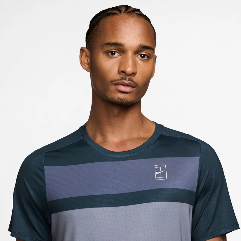 Court Dri-FIT Advantage Print T-Shirt Herren - blau, weiß