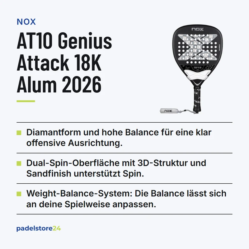 NOX AT10 Genius Attack 18K Alum 2026 by Agustín Tapia