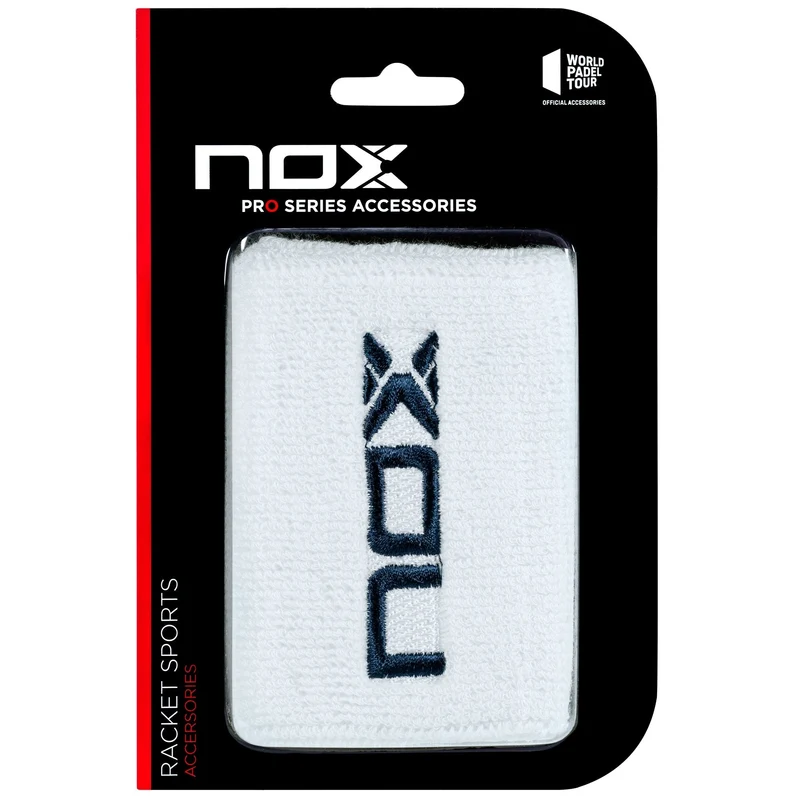 NOX Schweißbänder Weiß/Marineblau – 2er-Pack