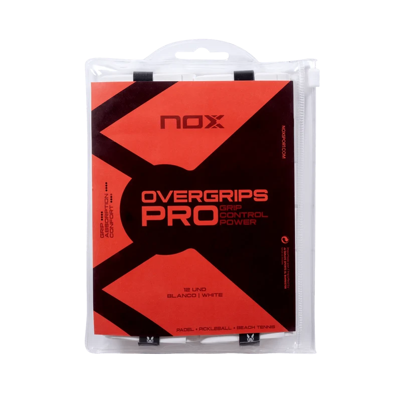 NOX Pro Overgrip Weiß glatt – 12er-Pack