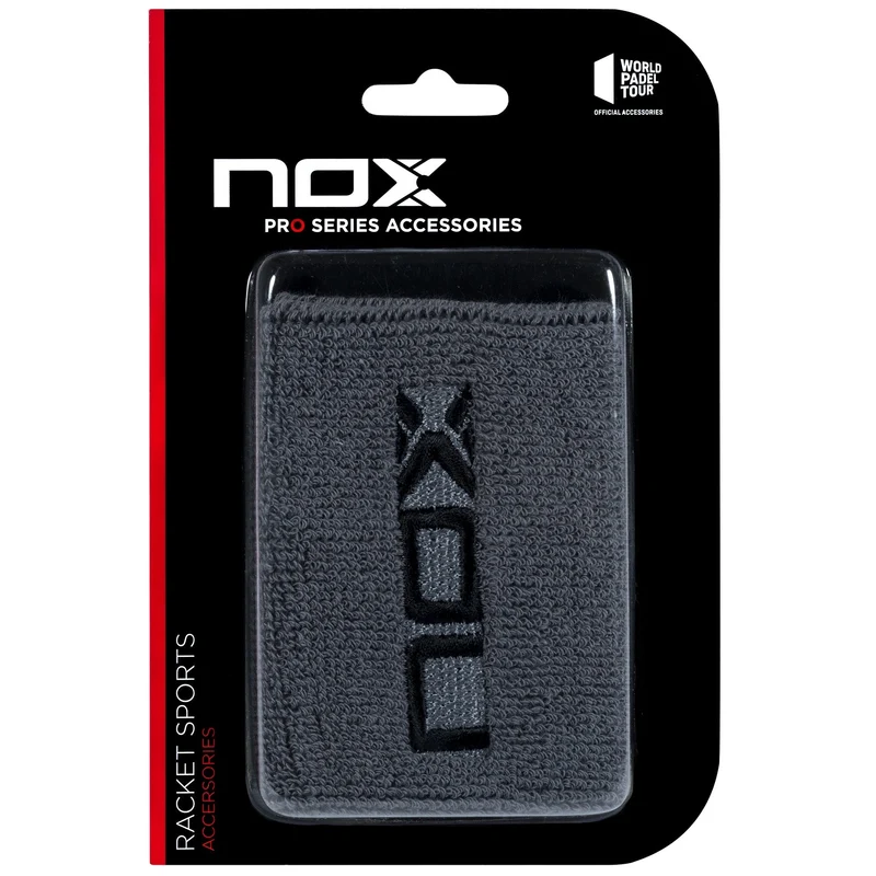 NOX Schweißbänder Grau/Schwarz – 2er-Pack