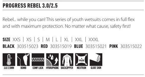 Jobe Progress FH Rebel 3.0/2.5 Black Kind