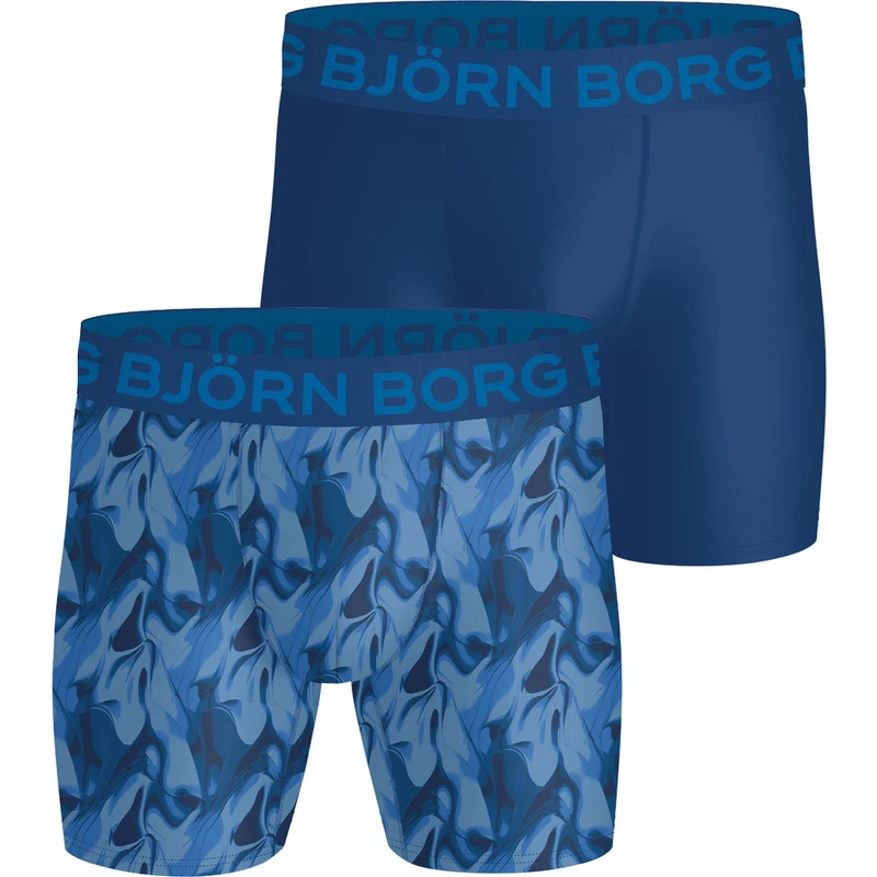 Björn Borg Sports Microfiber Boxer 2p Blue