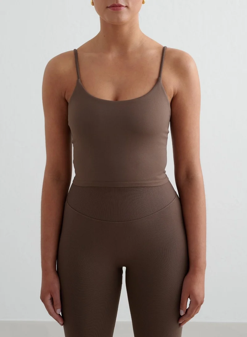 Macchiato Shape Seamless Tights & Strap Singlet Set