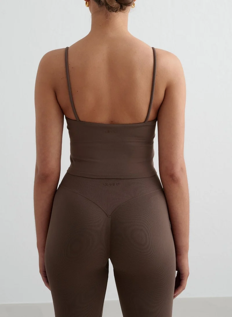 Macchiato Shape Seamless Tights & Strap Singlet Set