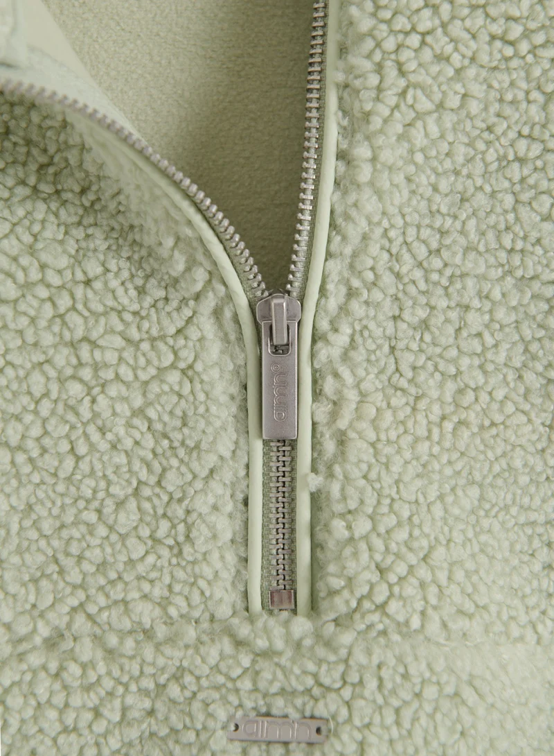 Pistachio Pile Half Zip