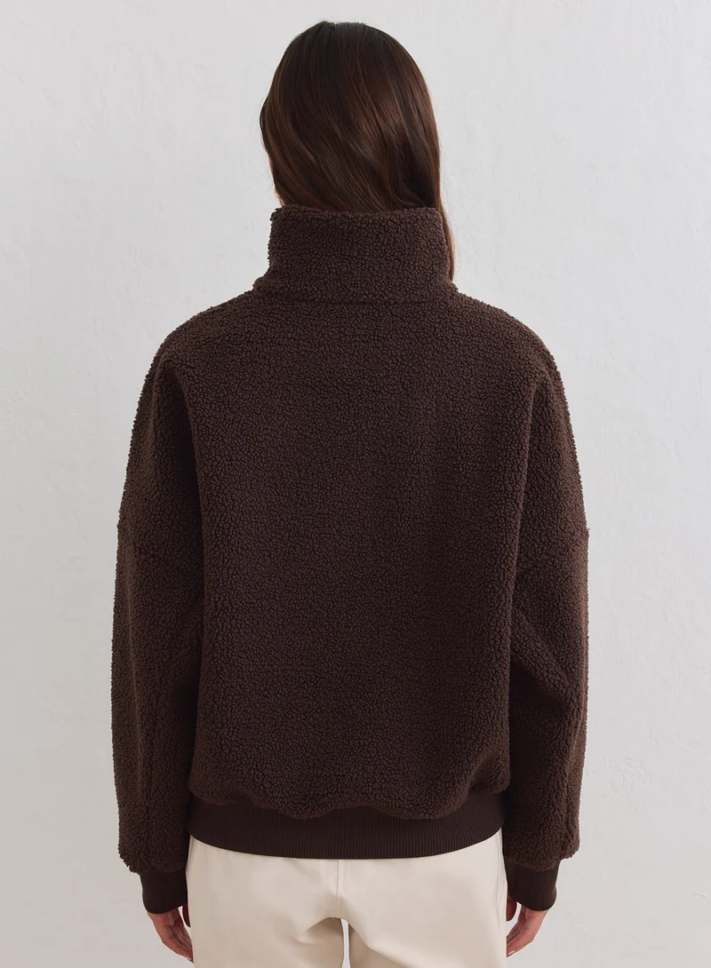 Chocolate Pile Half Zip