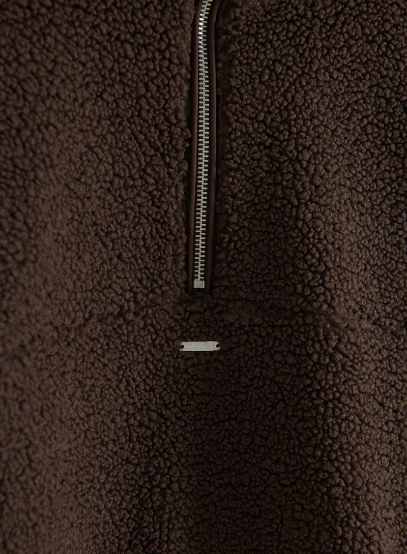 Chocolate Pile Half Zip
