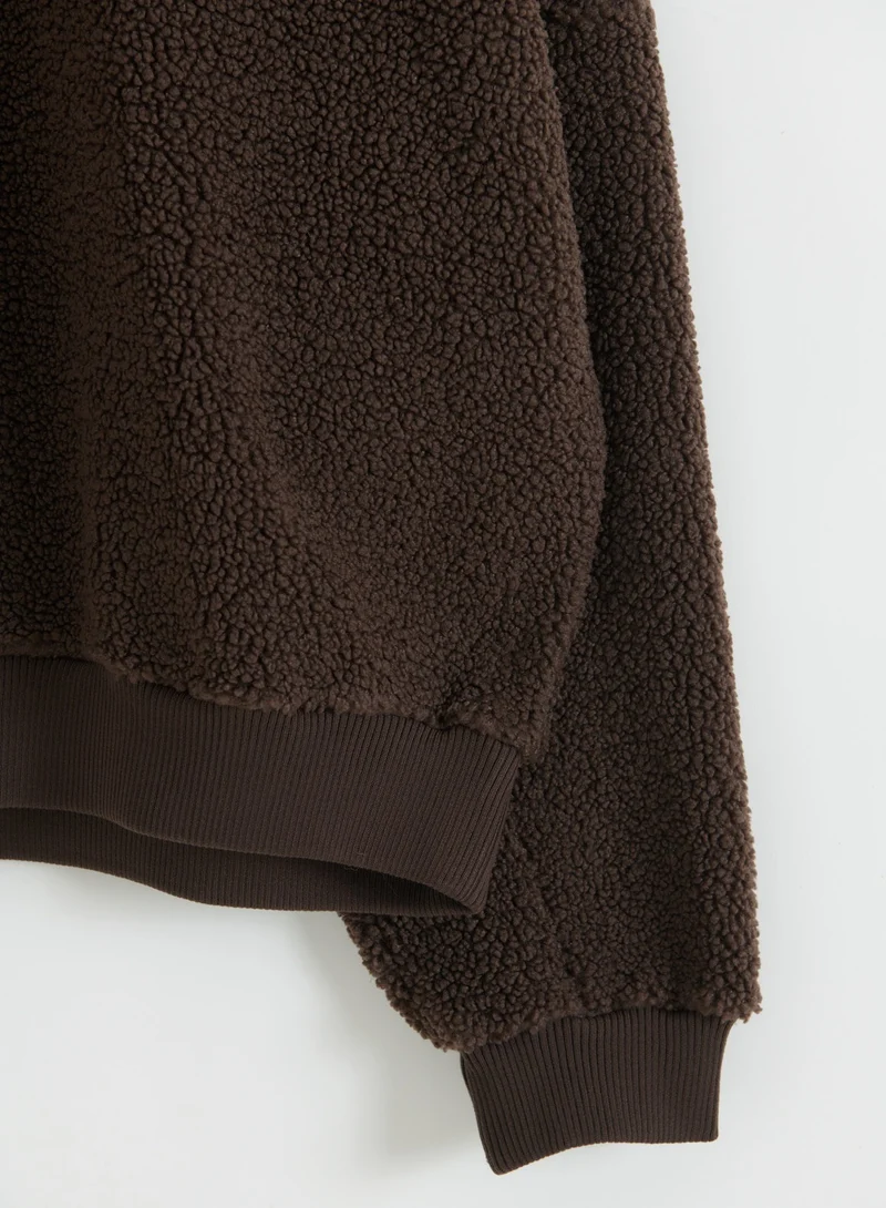 Chocolate Pile Half Zip