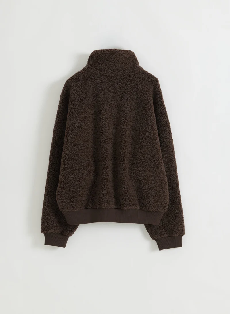Chocolate Pile Half Zip