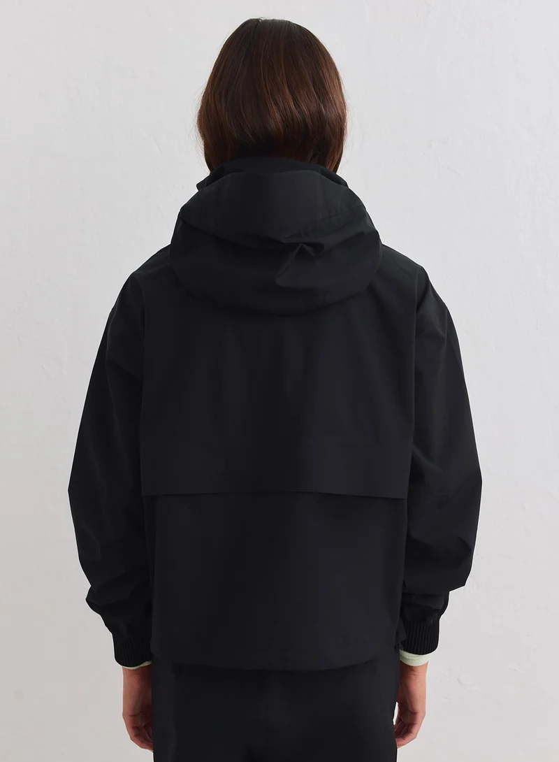 Black Waterproof Stretch Anorak