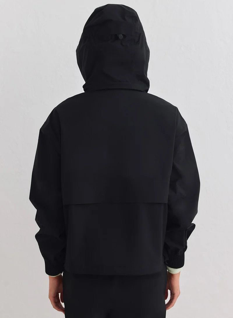 Black Waterproof Stretch Anorak