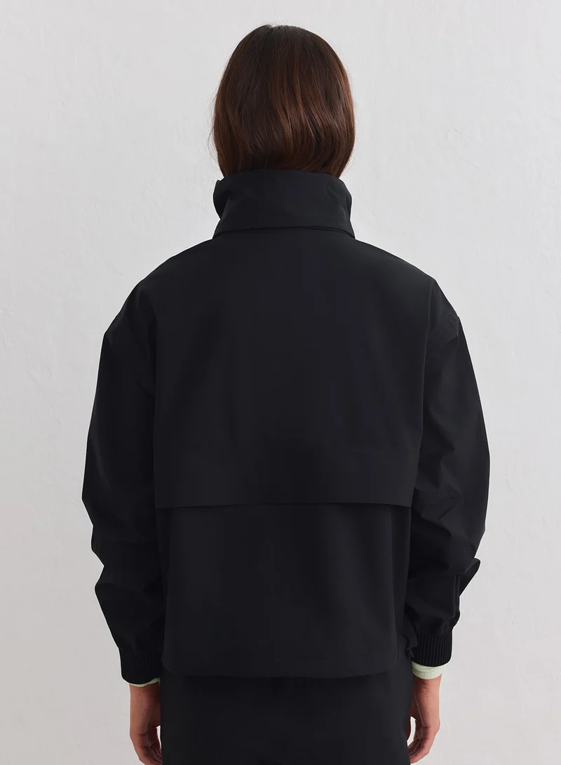 Black Waterproof Stretch Anorak