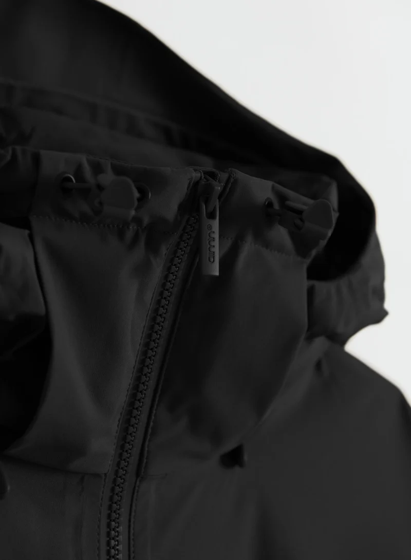 Black Waterproof Stretch Anorak