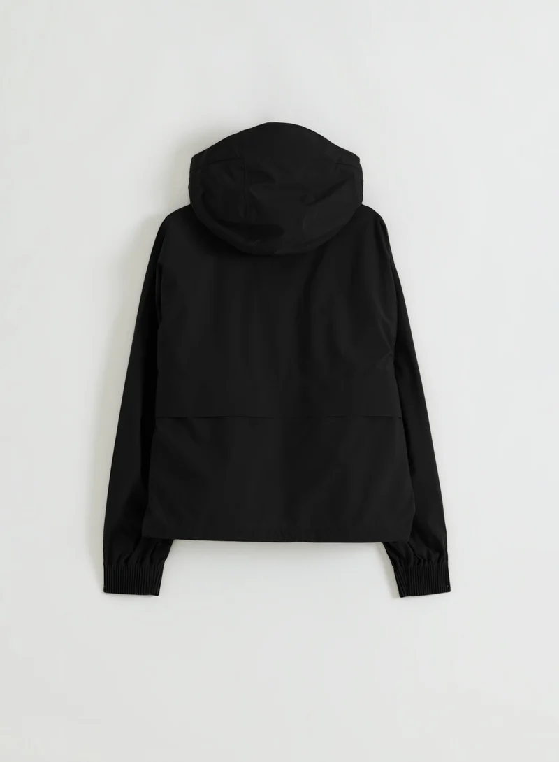 Black Waterproof Stretch Anorak