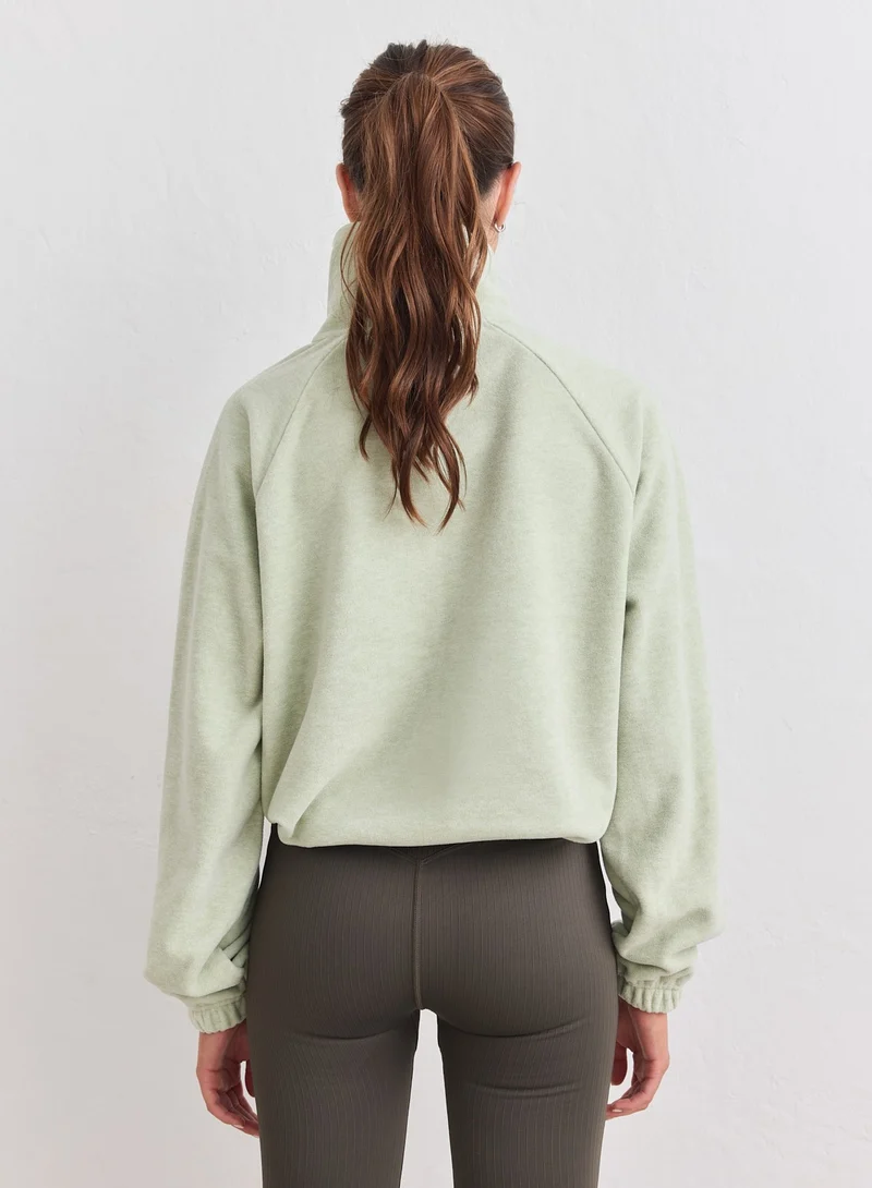 Pistachio Fleece Zip Jacket