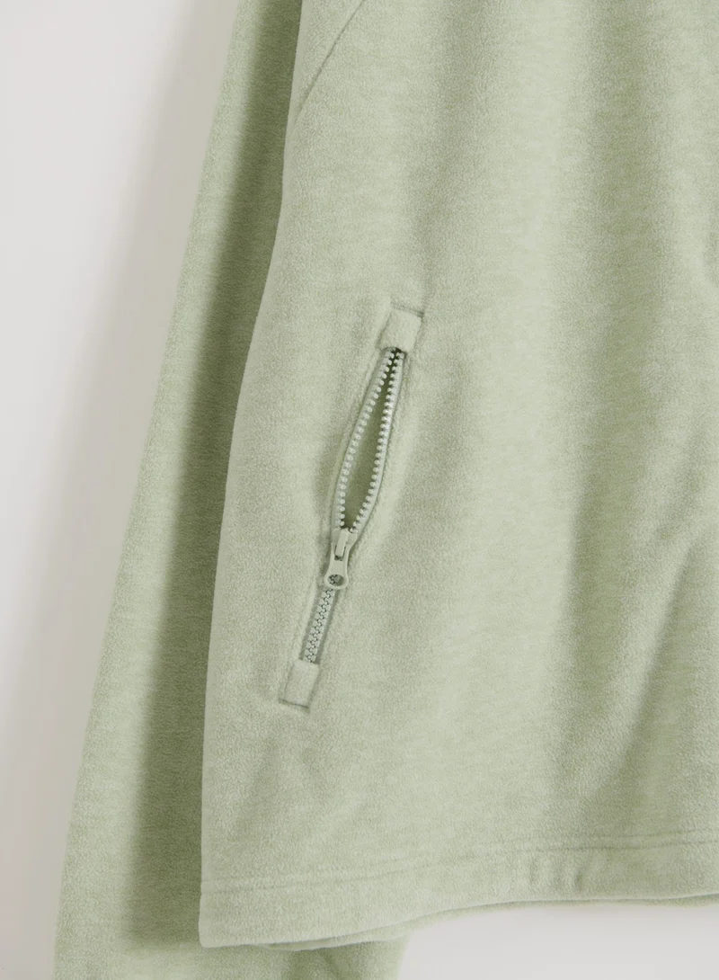 Pistachio Fleece Zip Jacket