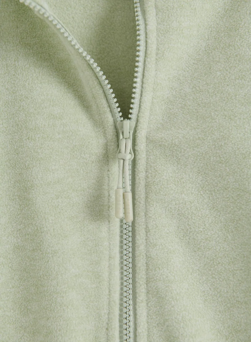 Pistachio Fleece Zip Jacket