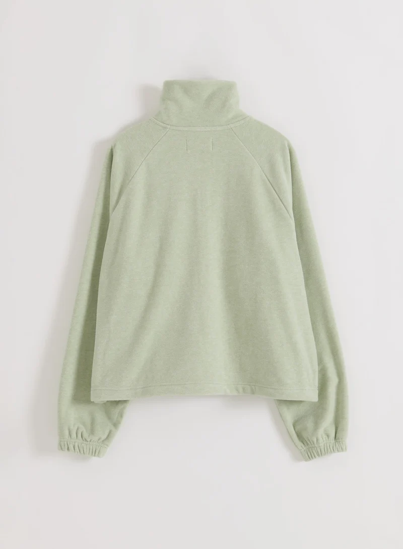 Pistachio Fleece Zip Jacket