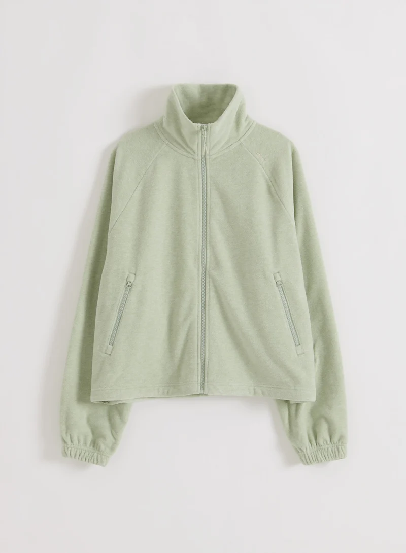 Pistachio Fleece Zip Jacket