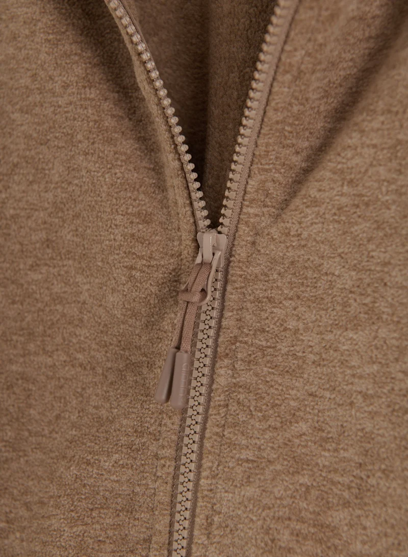 Hazelnut Fleece Zip Jacket