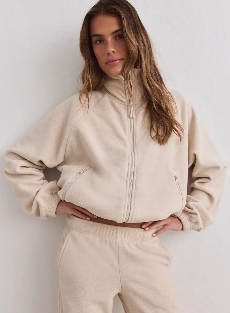 Sand Fleece Zip Jacket