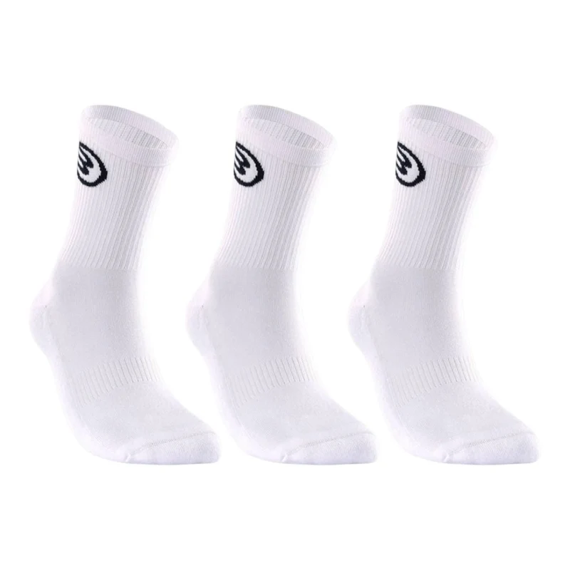 Bullpadel BP262 Padel Socks (3-Pack, White)