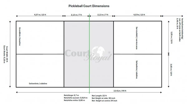 Pickleball Netzanlage Court Royal Professional