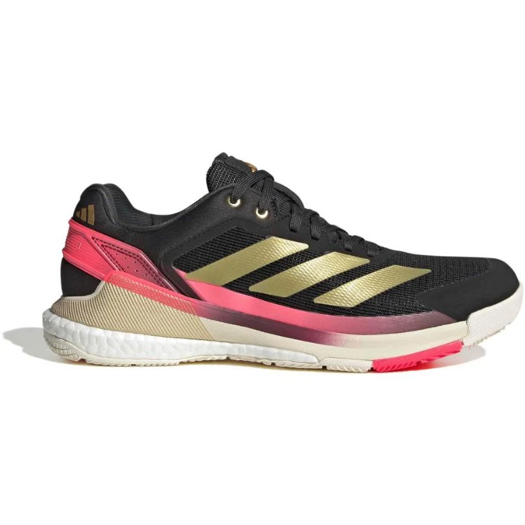 Adidas Padelschoen Crazyquick Boost Padel Heren Zwart Goud Roze