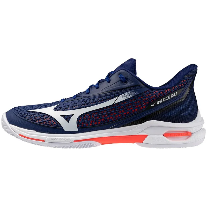 Mizuno Tennisschoen Padelschoen Wave Exceed Tour 7 CC Heren Blauw Wit