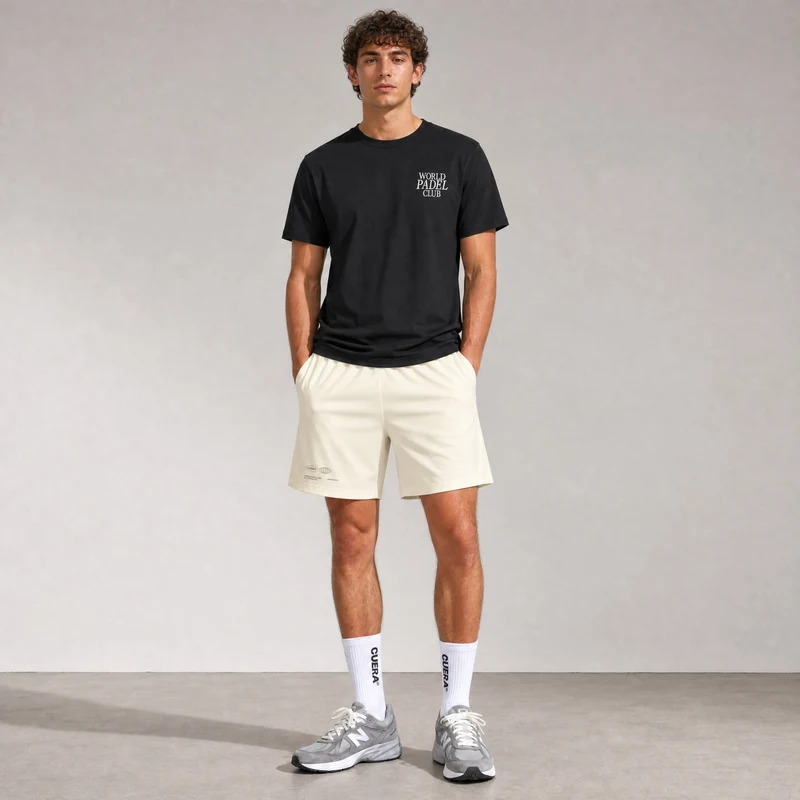 Herren Active Globe Shorts - Off-White