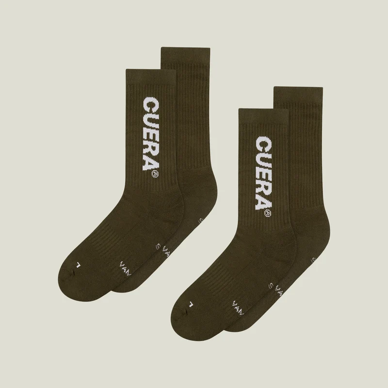 2-pack Cuera Padel Socks - Army / Weiß
