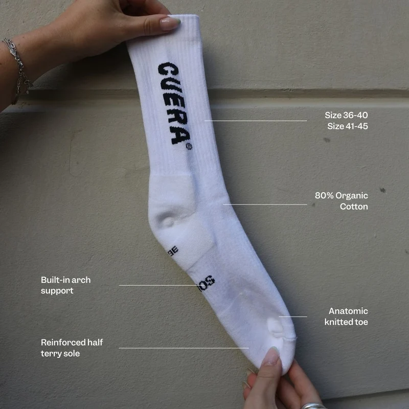 2-pack Cuera Padel Socks - Weiß / Navy