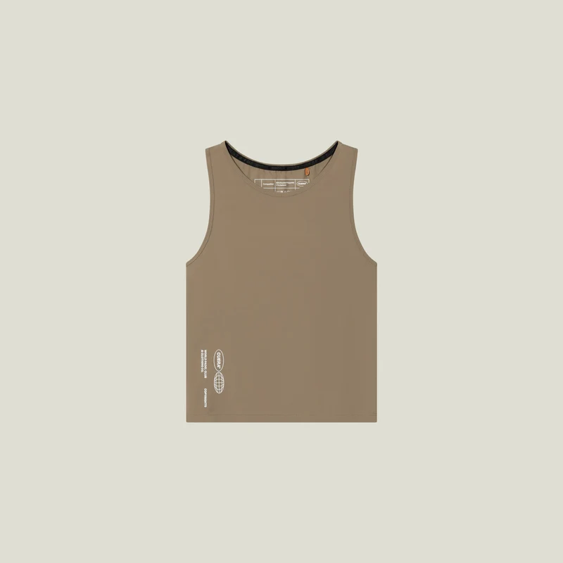 Oncourt Cropped Tank Top - Walnuss
