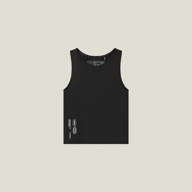Oncourt Cropped Tank Top - Schwarz