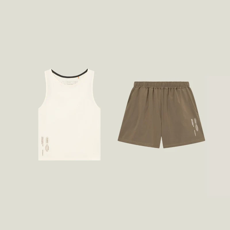 Oncourt Off-White & Walnuss Damen-Uniform-Bundle