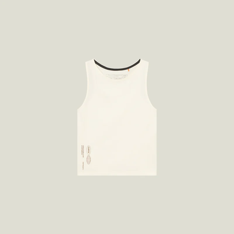 Oncourt Cropped Tank Top - Off-White