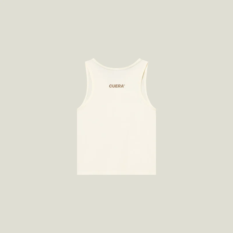 Oncourt Cropped Tank Top - Off-White