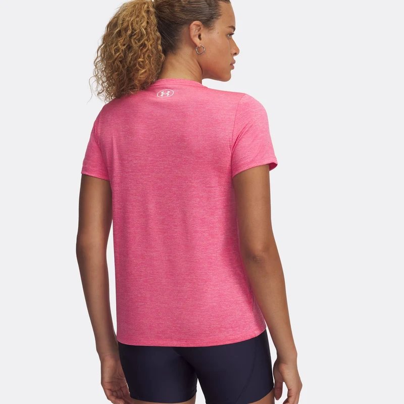 Tech Twist T-Shirt Damen-Pink,Weiß