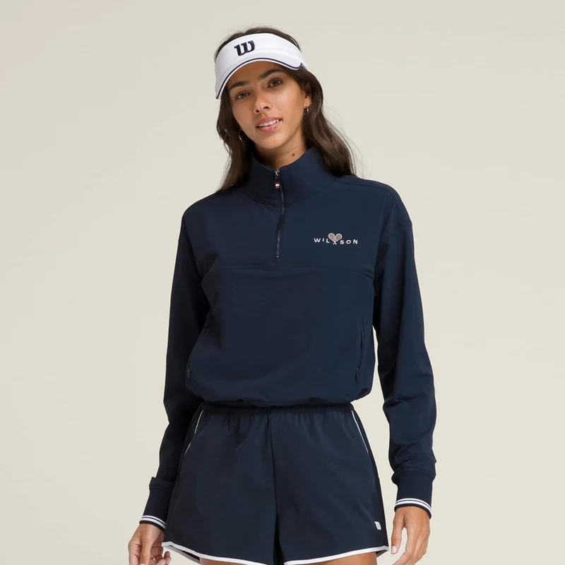 Davenport Woven Popover Sweatshirt Damen-Dunkelblau