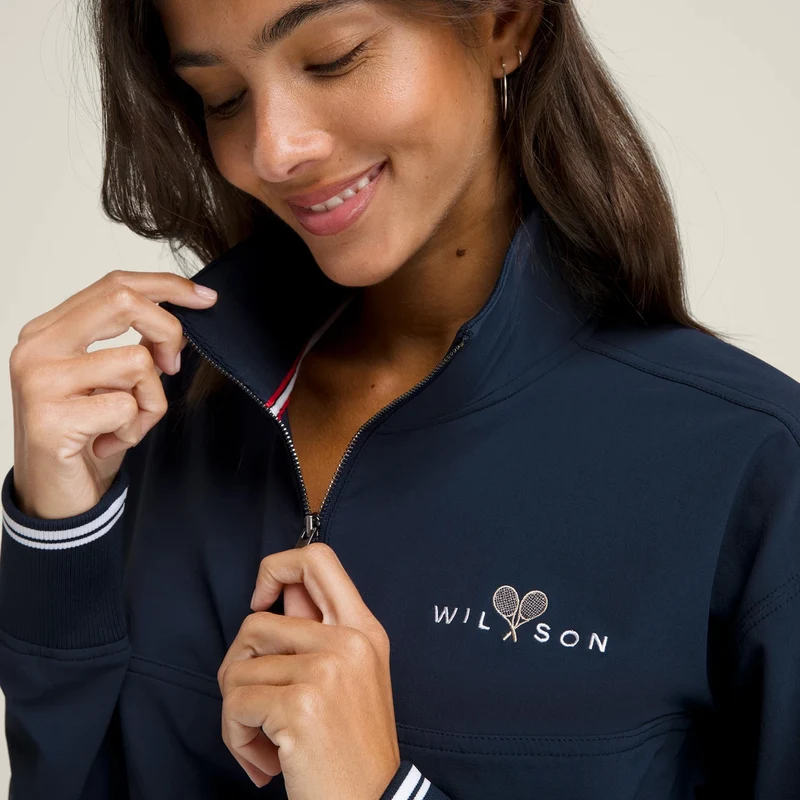 Davenport Woven Popover Sweatshirt Damen-Dunkelblau