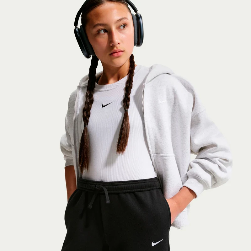 Fleece Trainingshose Mädchen - schwarz