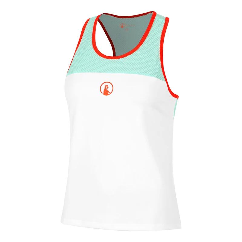 Wild Racerback Tank-Top Damen-Weiß,Türkis