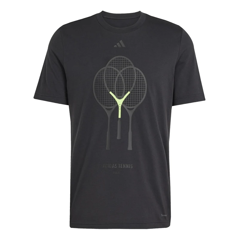 Racket T-Shirt Herren-Schwarz