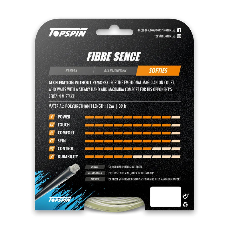 Topspin Fibre Sence Saitenset - 12m